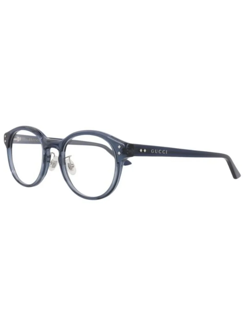 New Gucci Mens Round/Oval Blue Blue Transparent Fashion Designer Eyeglasses